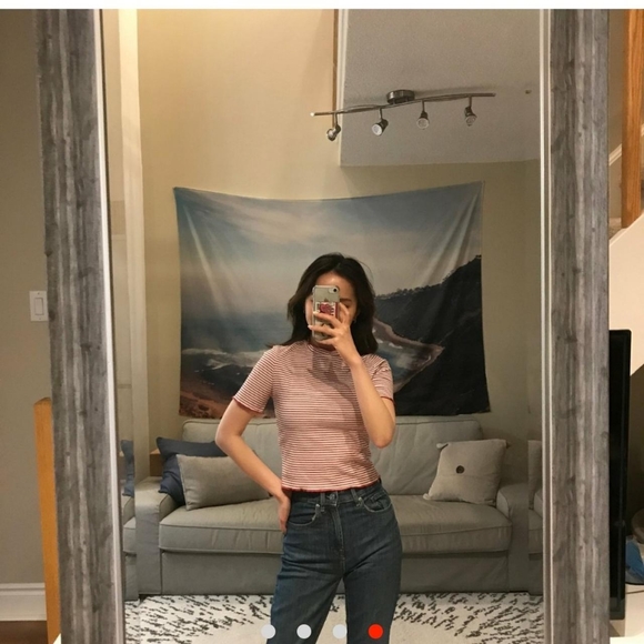 Red and white striped top - Picture 2 of 3